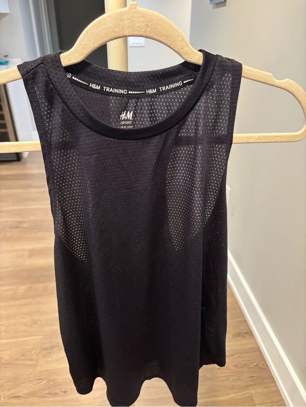 H&M Black Performance Training mash Tank Top